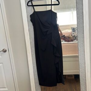 Elegant Black Ruffle Dress